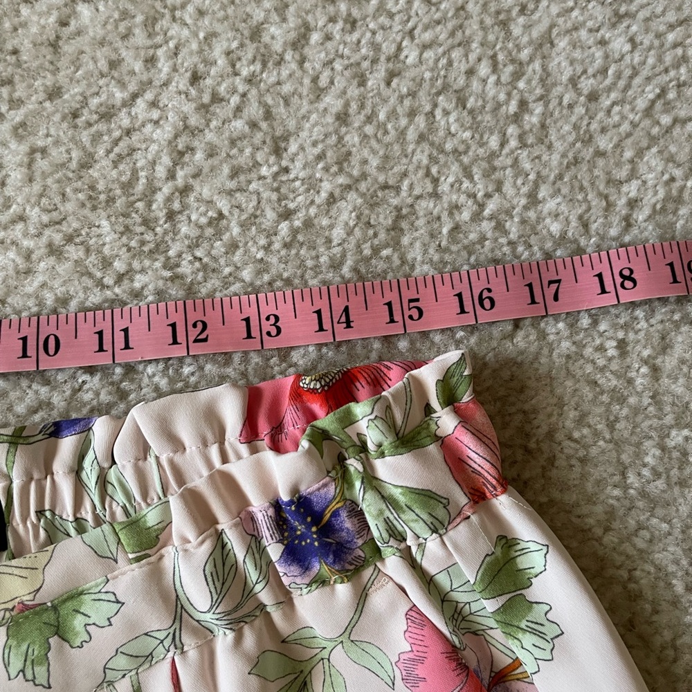 Express Multicolor Floral High Rise Ankle Pants size medium - Picture 6 of 9